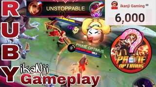 HAPPY 6K SUBSCRIBERS | RUBY GAMEPLAY | ikanji met at Classic Prime Optimus? | Mobile Legends