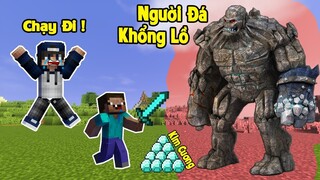 BÉ NOOB CƯỚP KIM CƯƠNG CỦA NGƯỜI ĐÁ KHỔNG LỒ TRONG MINECRAFT*BQTHANH SỢ HÃI