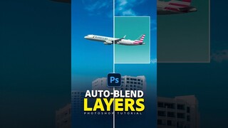 Auto Blend Layers: Powerful Technique in Photoshop | Realistic Blend Effect in #Photoshop #Shorts #T