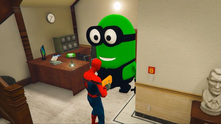GTA 5 Funny Ragdoll Spiderman vs Blue Minion Epic Episode #1