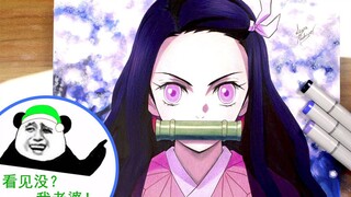 【手绘】7小时手绘祢豆子，这个画风你喜欢吗？