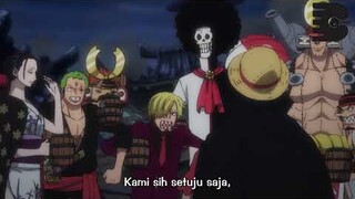 Epic Moment ketika semua kru menghormati keputusan luffy.
