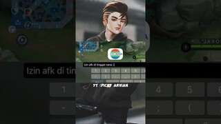 Prank afk galau ditinggal Nana 😭 #mlbb #yinmontage #nanamobilelegend
