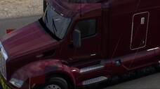 Transportation of a asphalt paver by truck