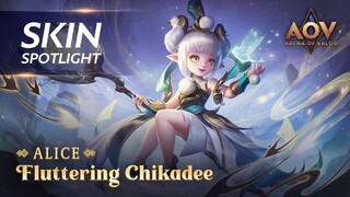 Alice Fluttering Chikadee Skin Spotlight - Garena AOV (Arena of Valor)