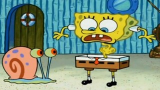 Mr. Krabs enslaves SpongeBob, never takes a day off, and makes him work day and night!