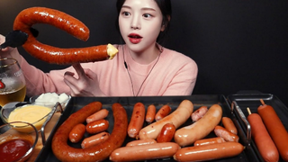 [Mukbang TV] - Ăn Xúc xích Kielbasa + xúc xích Vienna + bia | ASRM