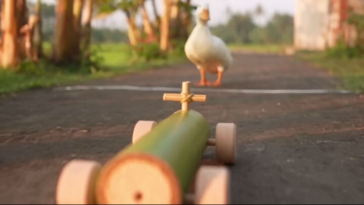 Membuat Mobil Dari Pelepah pisang