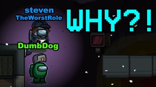 STEVE WINS WITH THE WORST *NEW* ROLE IN AMONG US!