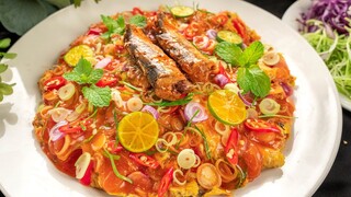 Cách biến 3 lon Cá Hộp thành món SỐT THÁI chua cay hấp dẫn | Creative sardines in Thai Sauce