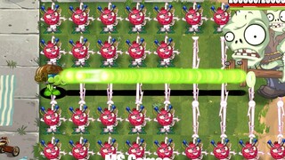 PvZ 2 Challenge - 200 Plants at Highest Level vs. Big Head Zombie with 200,000 Health Points