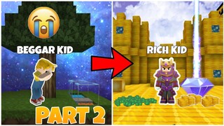 BEGGAR KID to RICH KID🤑 PART 2 SPEEDRUN!  -SKYBLOCK BLOCKMAN GO