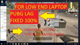 PUBG EMULATOR LAG FIXED 100% UNIVERSAL SETTING