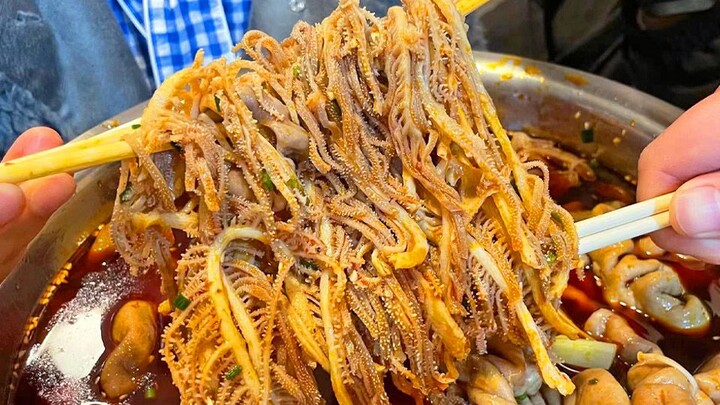 Air terjun babat dan usus sapi! Kerja sehari terus ngulek sampai mulut sakit banget!