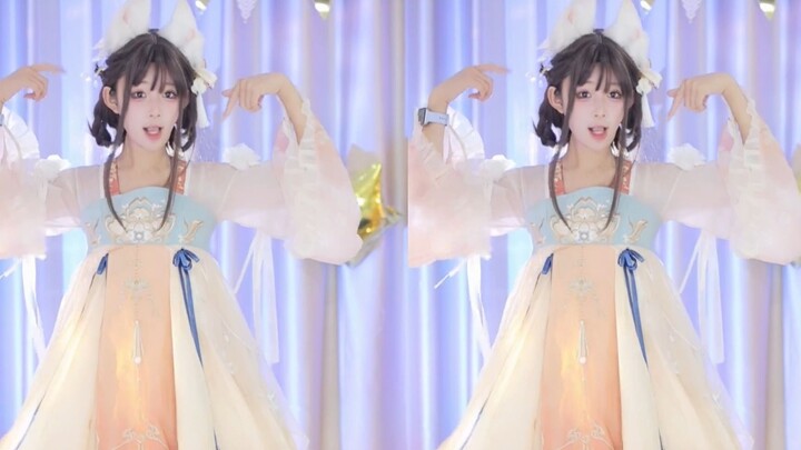 【鱼子酱】《还是你的笑容最可爱》国风连衣裙套装 直播跳舞录屏