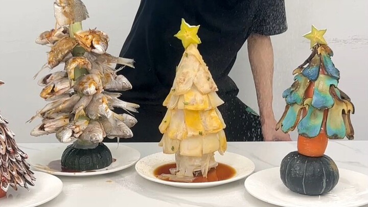 ต้นคริสต์มาสเต้าหู้เส้นกวางตุ้ง