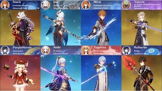 Characters My Friends and I Have + crowns | ver 2.7 Genshin Impact (EN to JP to CN voice)