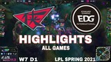 Highlight RW vs EDG (All Game) LPL Mùa Xuân 2021 | LPL Spring 2021 | Rogue Warriors vs Edward Gaming