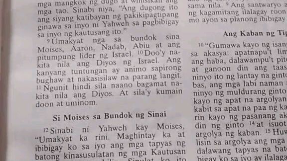 Pang Araw Araw na Talata.               Exodus 24:12-14