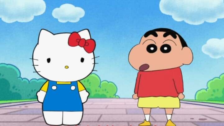 [Crayon Shin-chan] Shin-chan and Hello Kitty vs. No-Reply Girl
