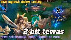 Lesley skin myistic meow🔥2 hit musuh tewas🗿