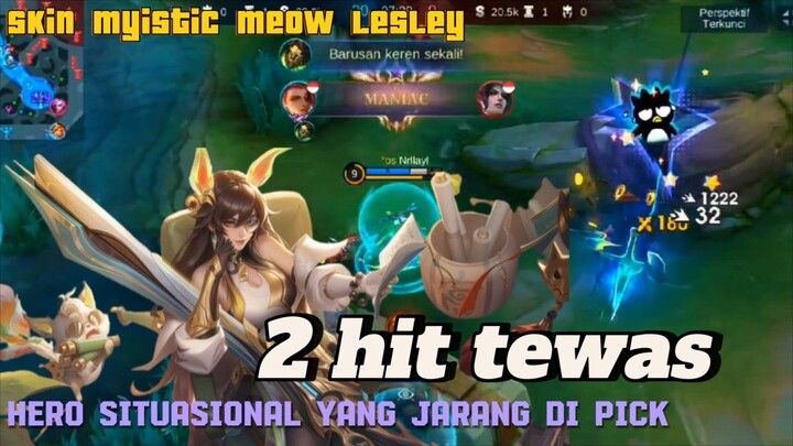 Lesley skin myistic meow🔥2 hit musuh tewas🗿