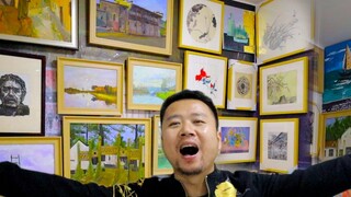 ชายคนนี้ใช้เวลาสามชั่วโมงในการแขวนภาพวาดมูลค่า 40,000 หยวนบนผนัง พวกเขาดูสวยงามมาก!