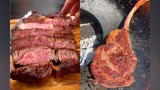 Tonight's late-night snack is super simple and straightforward: slicing steak.