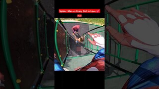 Spider-Man vs Crazy Girl in Love 💕 #crazygirl #parkour #love #best #comedy #pov #sigma  #minecraft