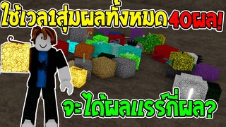 Roblox Bloxfruits ใช้เลเวล1 สุ่มผล40ผล จะได้ผลเเรร์กี่ผล!? EP.1