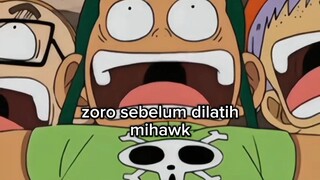 ZORO SEBELUM DAN SESUDAH DILATIH MIHAWK🥶🥶