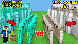 Mình Đã So Sánh Sức Mạnh Của | Golem Sắt Và Golem Kim Cương | TRONG MINECRAFT PE..!!