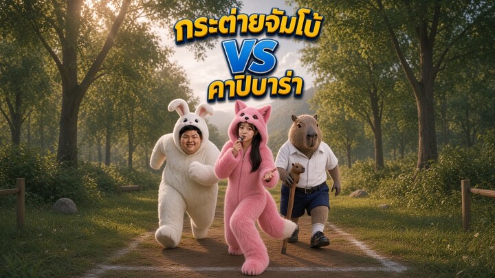 กระต่ายจัมโบ้ VS คาปิบาร่า #ลุงเก้เอไอตูน #ลุงเก้ชาแนล