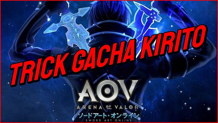 TRIK GACHA KIRITO + REVIEW SKIN (AOV x SAO COLLAB)