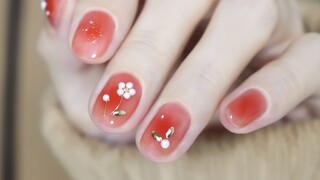 [xiaomaomaozi] เล็บสีชมพูอ่อนมุก เล็บสั้นก็มีสปริง
