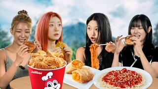 Kpop Idols Try Jollibee! (ft. CRAXY)