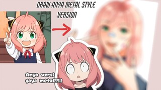 digital art| draw anya metal version|spy x family