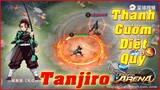 🌸Onmyoji Arena: Tanjiro (KimetsuNoYaiba) - Vào Game Moba, Chiêu Thức Hệ Nước & Lửa