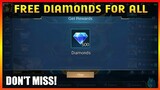 FREE DIAMONDS FOR ALL PLAYERS! | MOBILE LEGENDS 2021