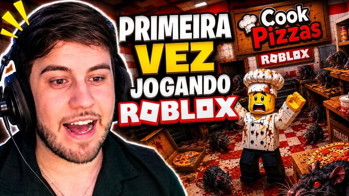 Minha PRIMEIRA VEZ no Roblox foi um CAOS! | Cook Pizzas