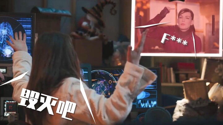 A female scientist argues with her future self, inadvertently erasing two timelines and leading to m