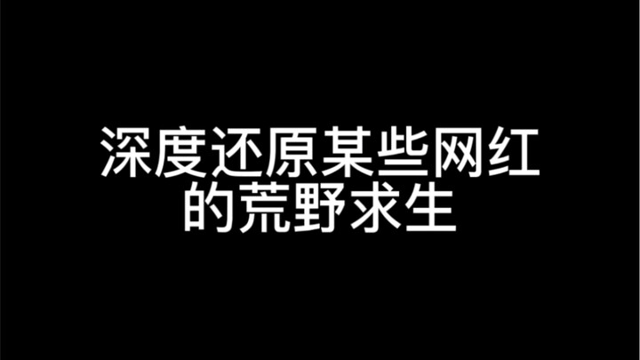 A faithful recreation of certain internet-famous survival challenges in the wild.