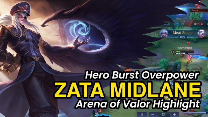 Zata Mid Lane Highlight | New Best Build | Arena of Valor Liên Quân mobile CoT