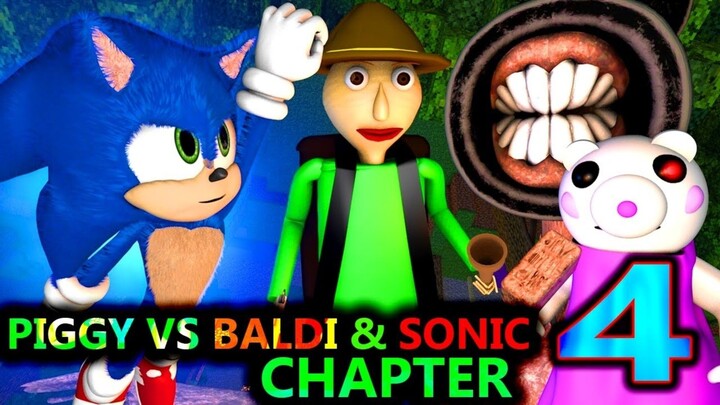 NEW PIGGY X SONIC & BALDI ROBLOX ANIMATION CHALLENGE! Chapter 4 (reupload) Minecraft Horror Game