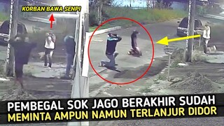 PEMBEGAL KENA DOR  !! Pelaku Begal Bersujud Dan Meminta Ampun Namun Terlanjur Didor !! Video CCTV