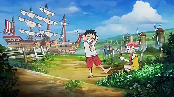 ternyata Uta pas kecil pernah dikampungnya Luffy