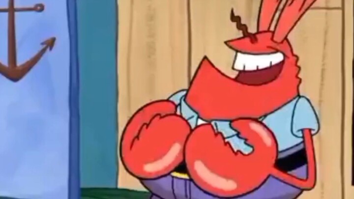Spongebob Squarepants tuan krab tertawa lepas