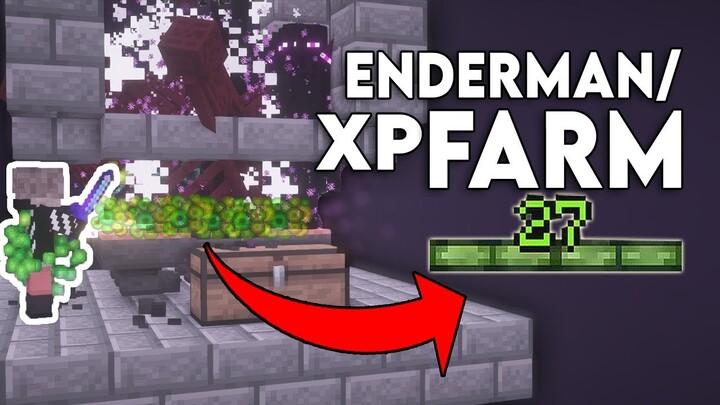Enderman XP Farm Tutorial in Minecraft Bedrock 1.18 (MCPE/Xbox/PS4/Nintendo Switch/Windows10)