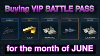 Modern Warships: Buying VIP BATTLE PASS for the month of JUNE.