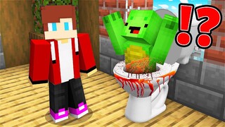 Who DRAGGED Mikey and JJ Into The Scary TOILET in Minecraft? - Maizen